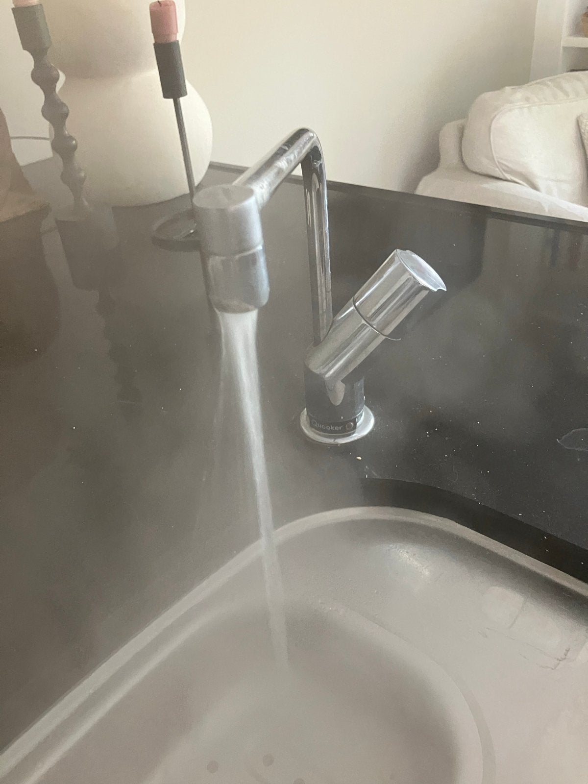 Quooker PRO3-VAQ kokendwaterkraan met reservoir, 2 liter of meer, Ophalen of Verzenden, Gebruikt, Rvs