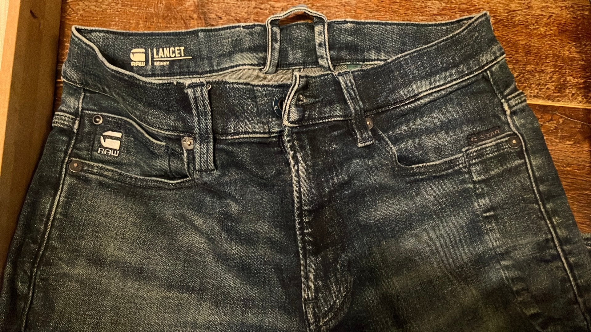 G-Star Lancet skinny jeans 29-32 /spijkerbroek, Kleding | Heren, Ophalen of Verzenden, Gedragen, Blauw, Overige jeansmaten