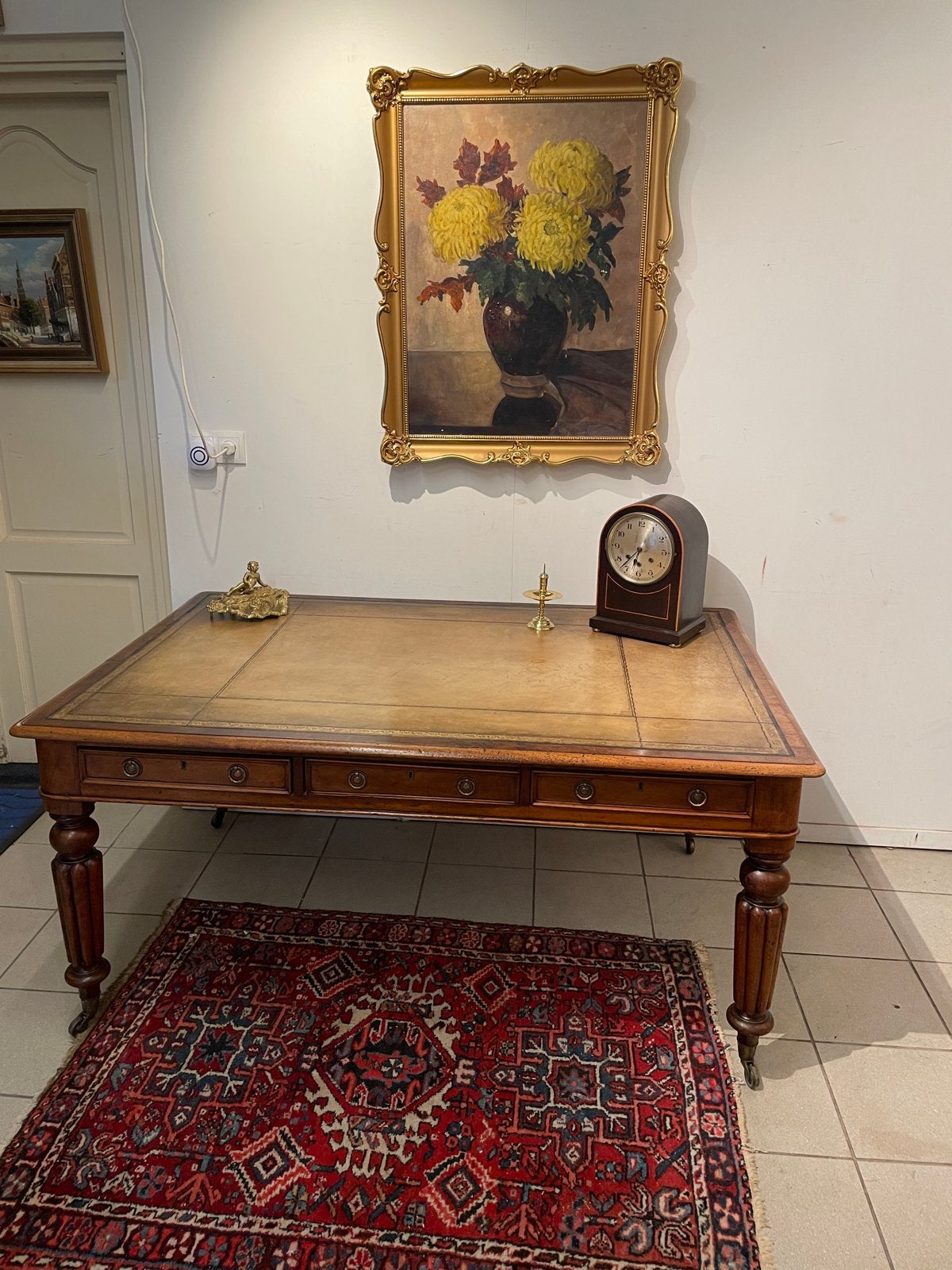 Antiek Engels Tafelbureau / Bibliotheektafel, Antiek en Kunst, Ophalen
