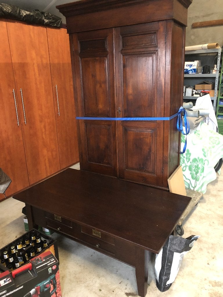 Hele mooie Teak kast & salon tafel, Ophalen, Gebruikt, Teak houten Indonesische kast & teak houten salon tafel, Teakhout