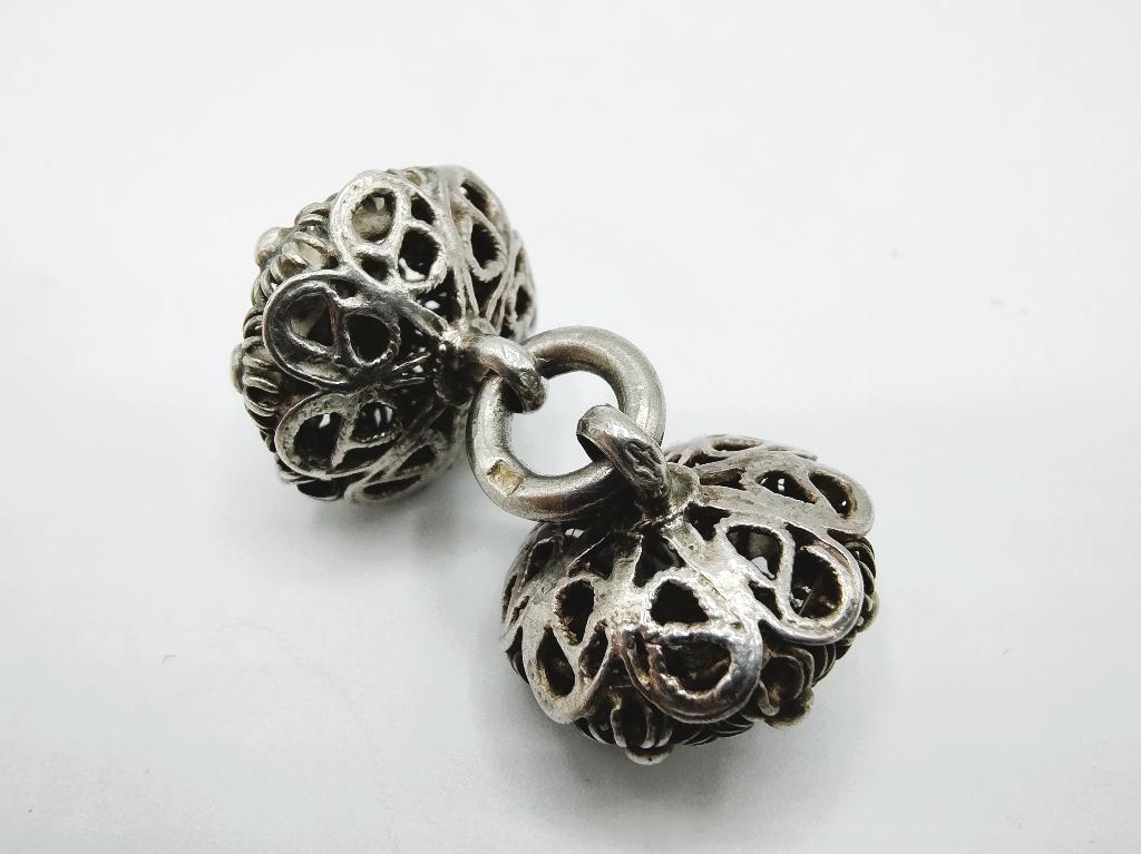 Zilveren keelknopen, Zeeuws, 19e eeuws, Antiek en Kunst, Antiek | Goud en Zilver, Verzenden, Zilver
