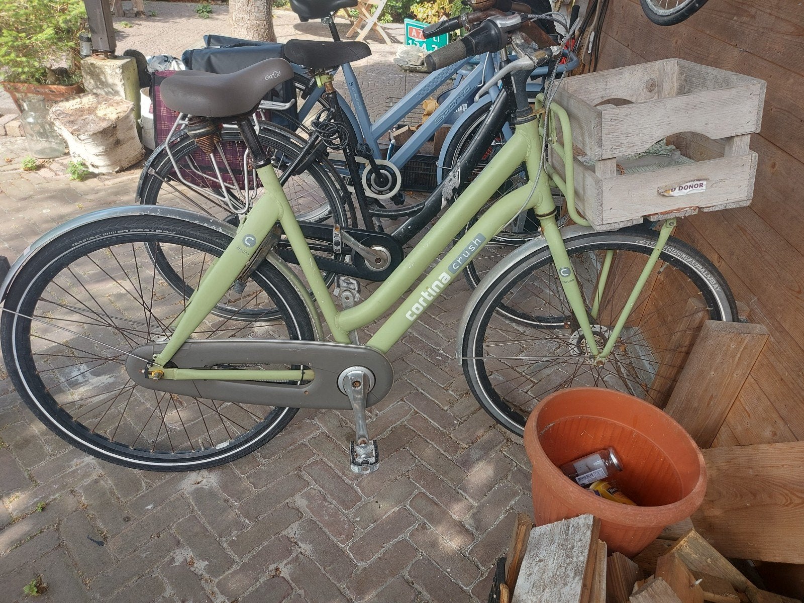 gebruikte volwassen  Cortina fiets groen, Ophalen, Gebruikt, Cortina Crush