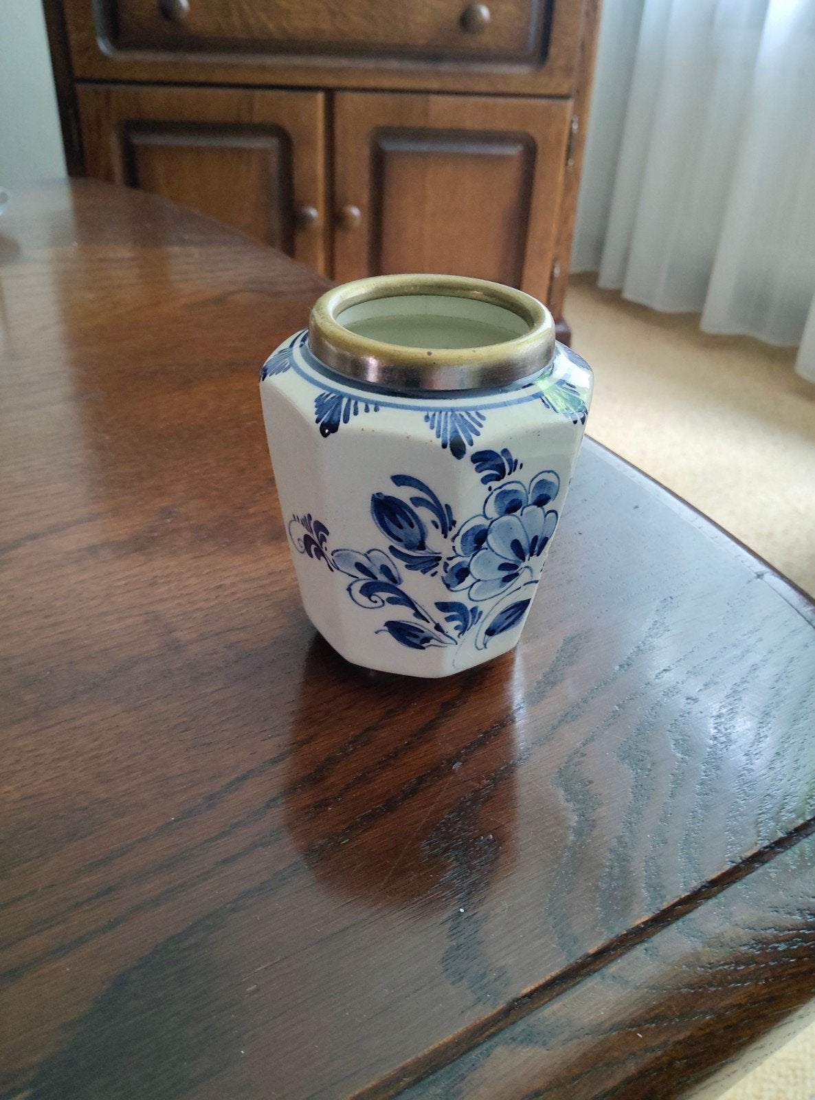 Delfts blauw lepel vaasje., Ophalen of Verzenden