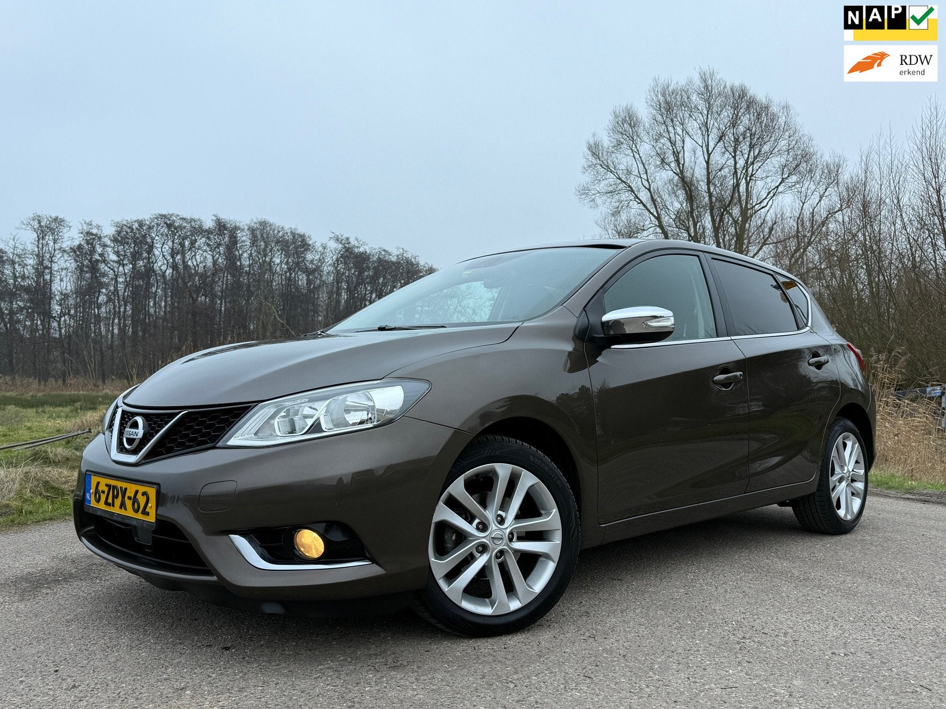 Nissan Pulsar 1.2 DIG-T Connect Edition Camera Navi Key-Less, Auto's, Voorwielaandrijving, Stof, Gebruikt, Zwart