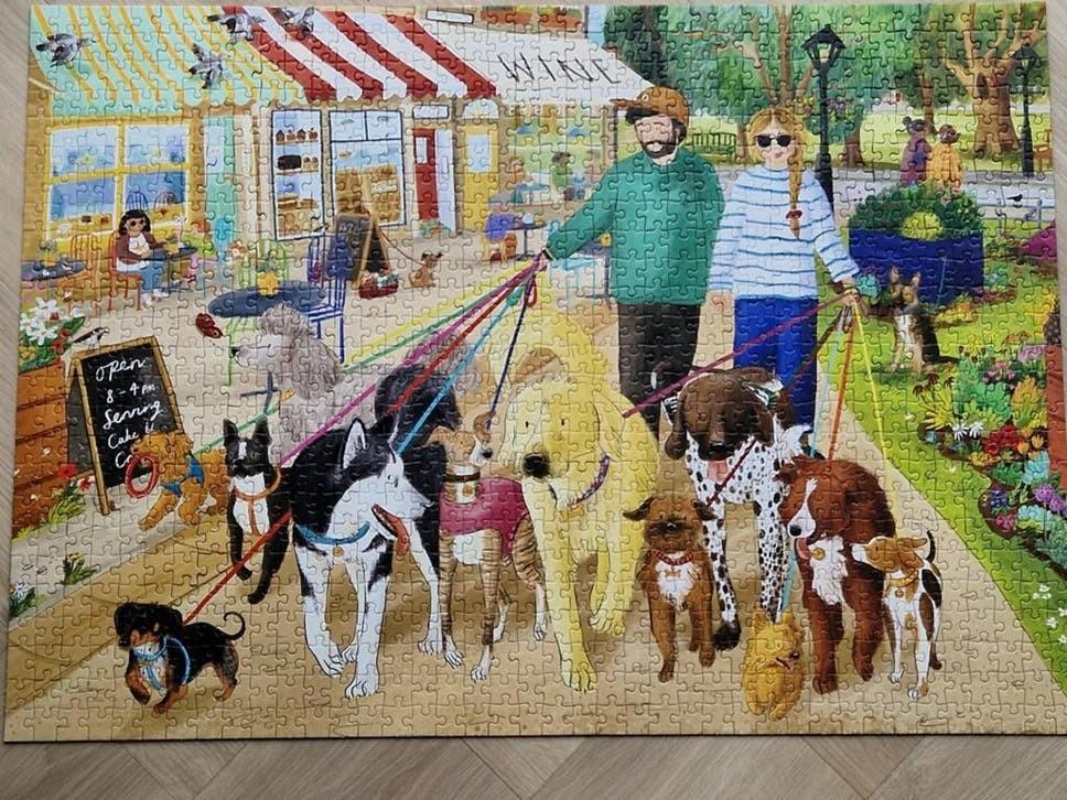 Falcon puzzel 'Walkies"  - 1000 stukjes, Ophalen of Verzenden, 500 t/m 1500 stukjes, Gebruikt, Legpuzzel