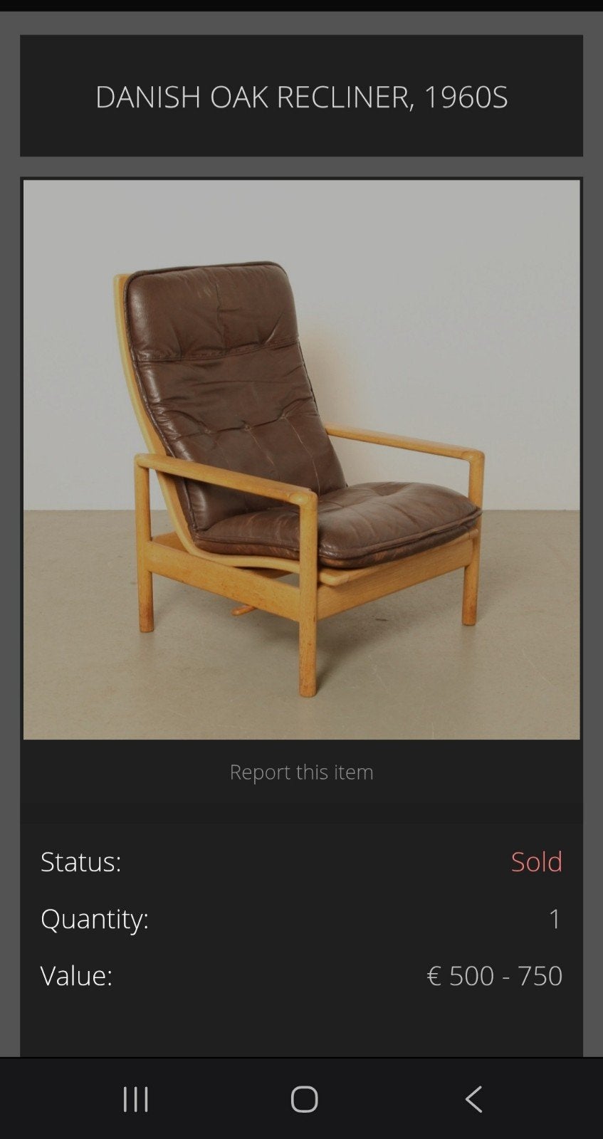 Deense eiken loungechair Madsen & Schubell, jaren 60, Huis en Inrichting, Fauteuils, Ophalen, Gebruikt, Deens design, 50 tot 75 cm