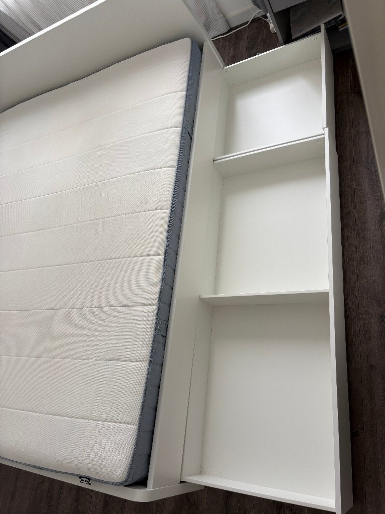 Double Bed IKEA, Ophalen, Overige materialen, Wit, Tweepersoons