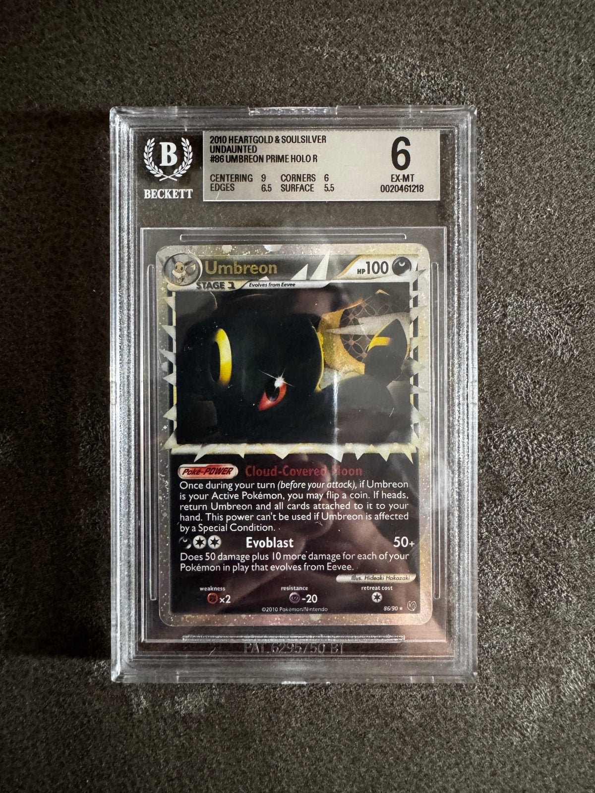 Umbreon Prime - Undaunted #86 BGS 6, Ophalen of Verzenden, Zo goed als nieuw