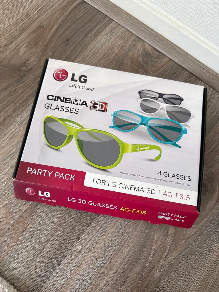 LG Cinema 3D Brillen Party Pack (4 stuks) AG-F315, Ophalen of Verzenden, Zo goed als nieuw