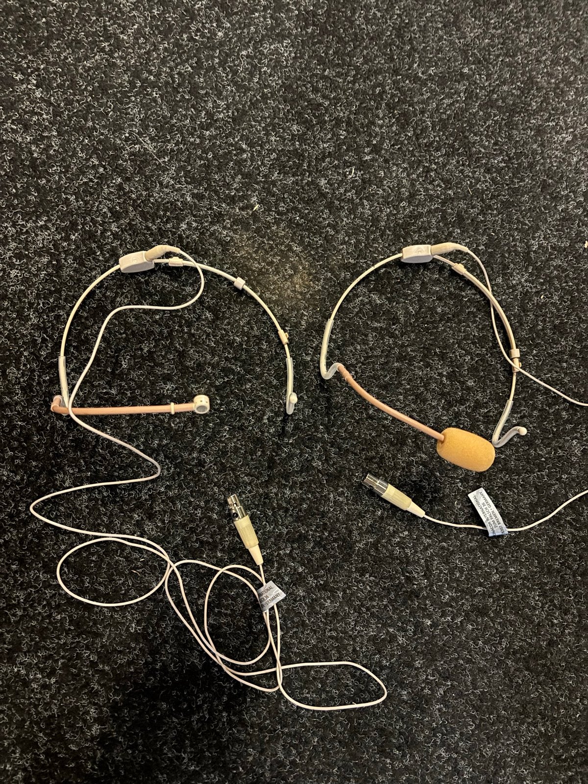 2x JTS CM-214ULF Headset microfoon beige (4-polig XLR), Ophalen of Verzenden, Gebruikt, Overige typen