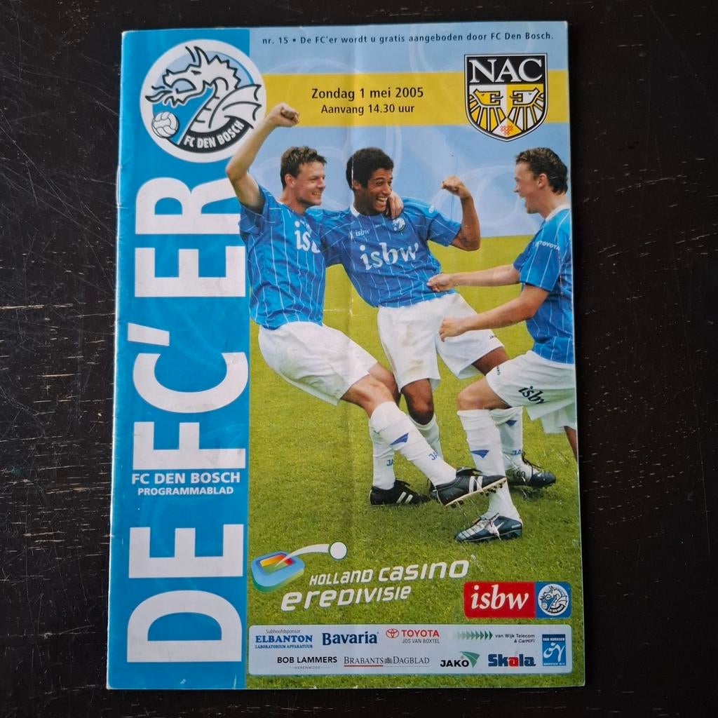 FC Den Bosch - NAC Breda programmablad 1 mei 2005, Ophalen of Verzenden, Gelezen, Balsport
