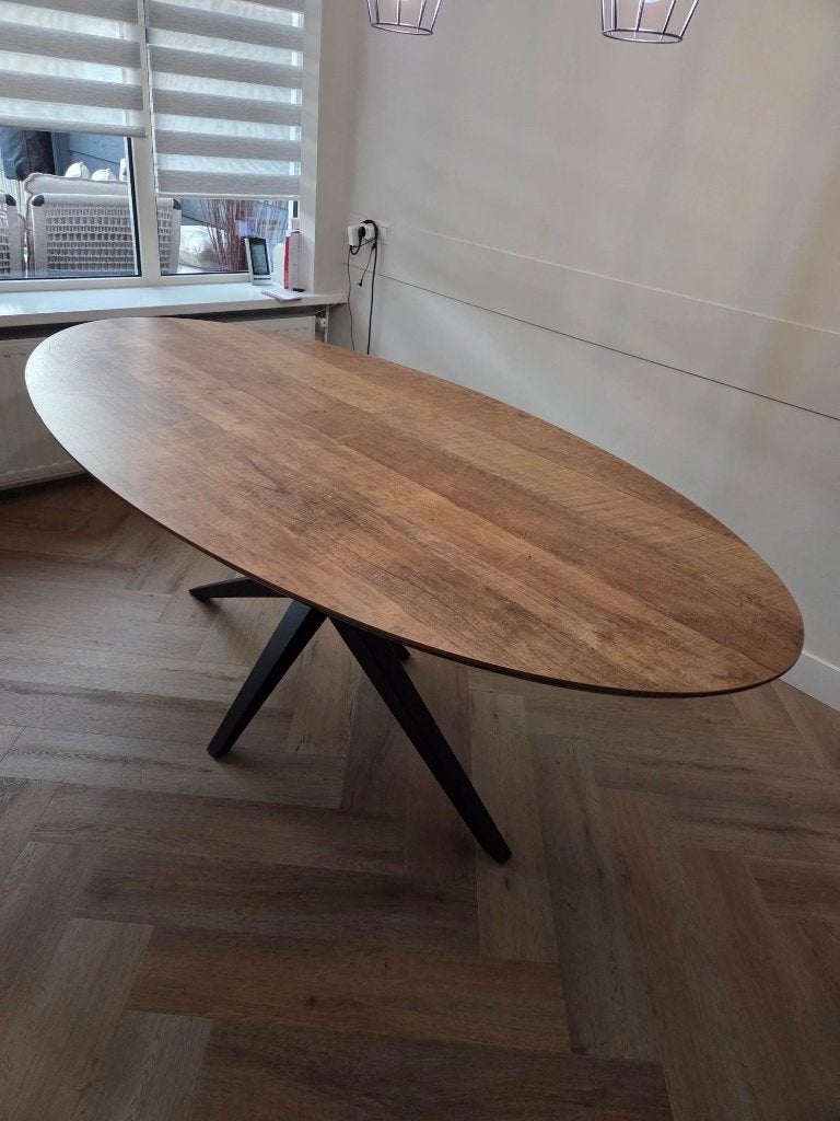 Wellington eettafel Ovaal, Lamulux., Ophalen, Overige materialen, 100 tot 150 cm, Vijf personen of meer