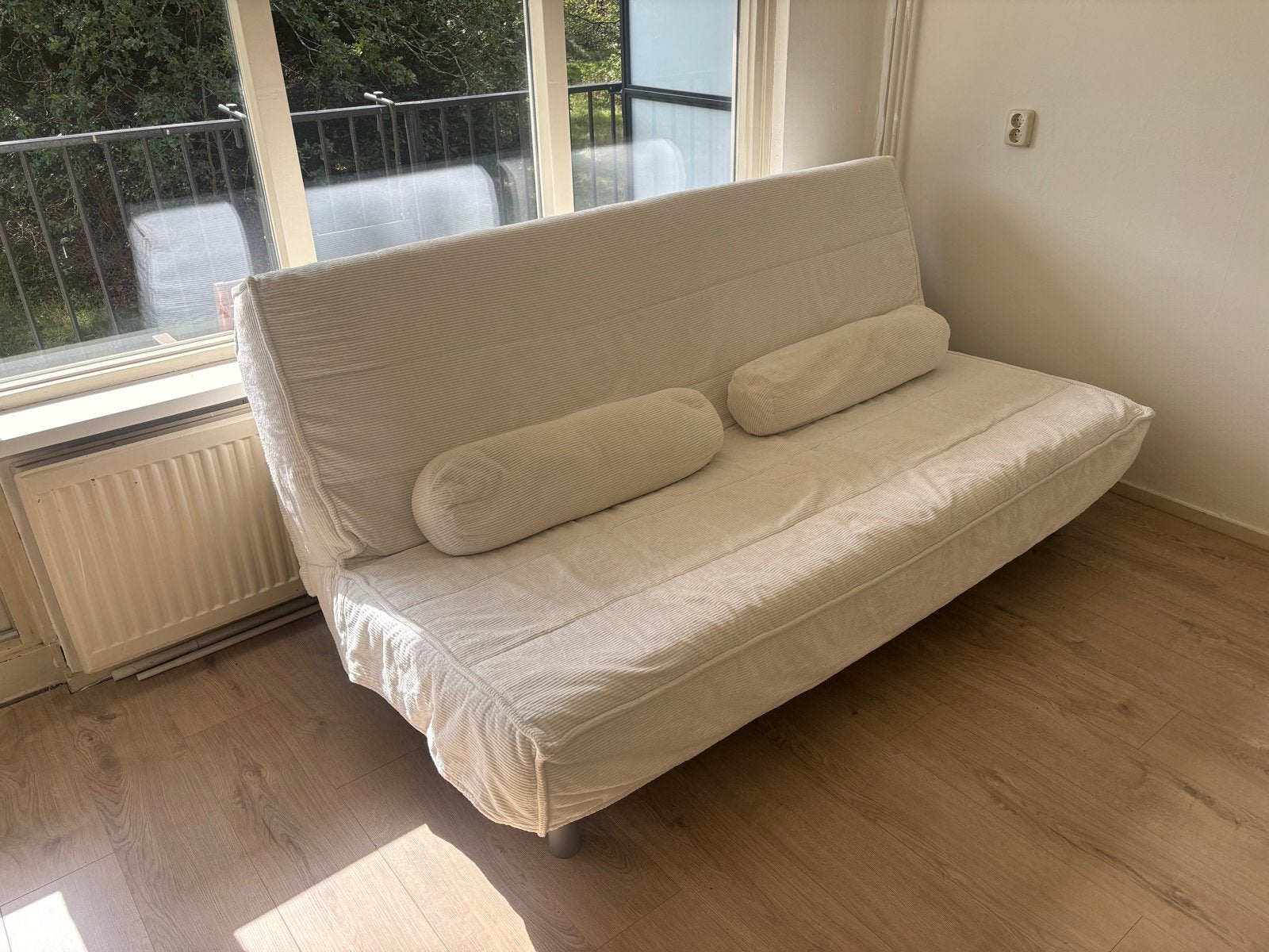 IKEA Beddinge slaapbank 140cm - Comfortabel en praktisch, Ophalen, Gebruikt, Wit, Tweepersoons