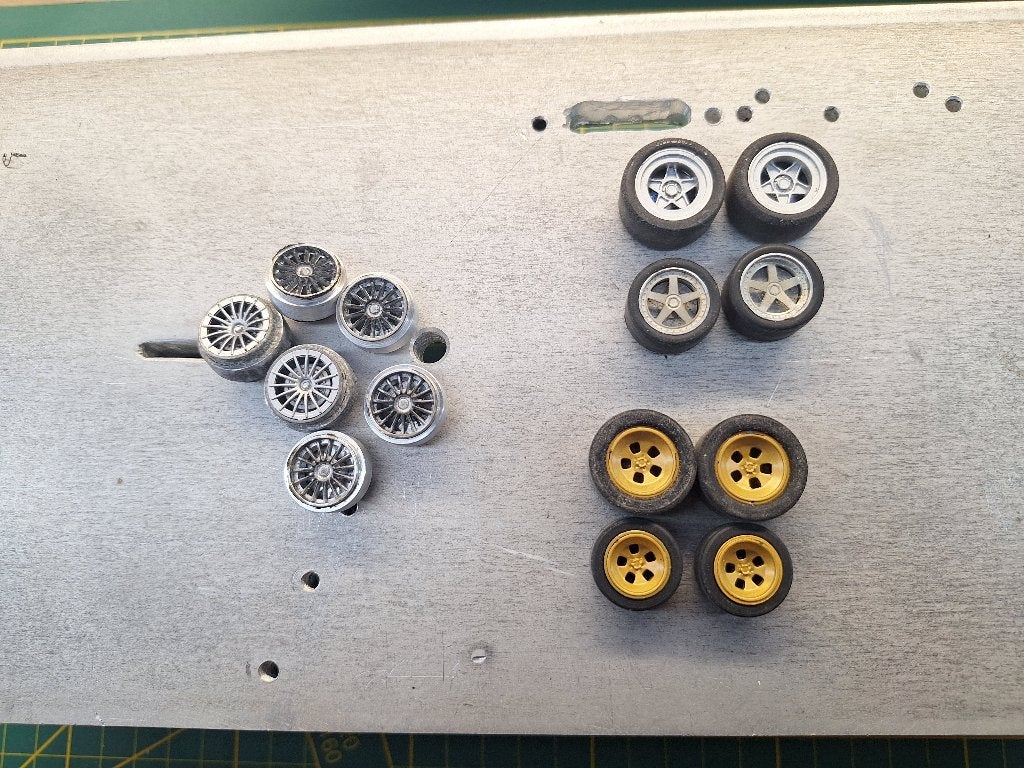Slotcar Aluminium Wielen/banden Div, Overige merken, Onderdelen, Ophalen of Verzenden, Zo goed als nieuw