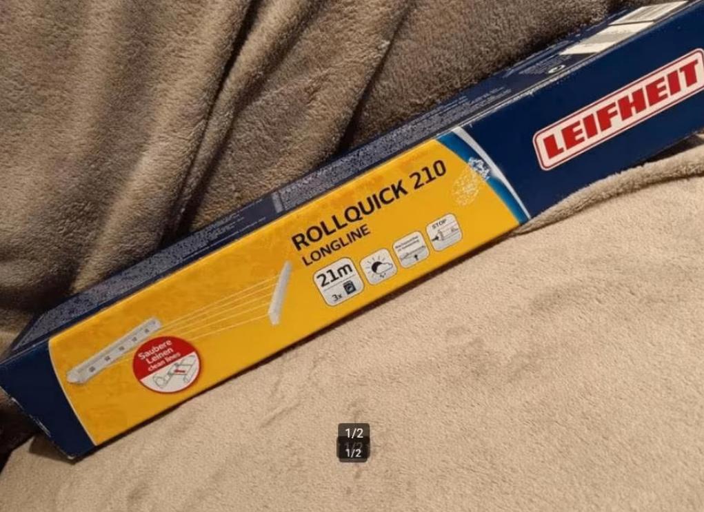 Leifheit droogrek quickroll 210 nieuw 21 meter uittrekbaar, Ophalen of Verzenden, Nieuw, Wasrek