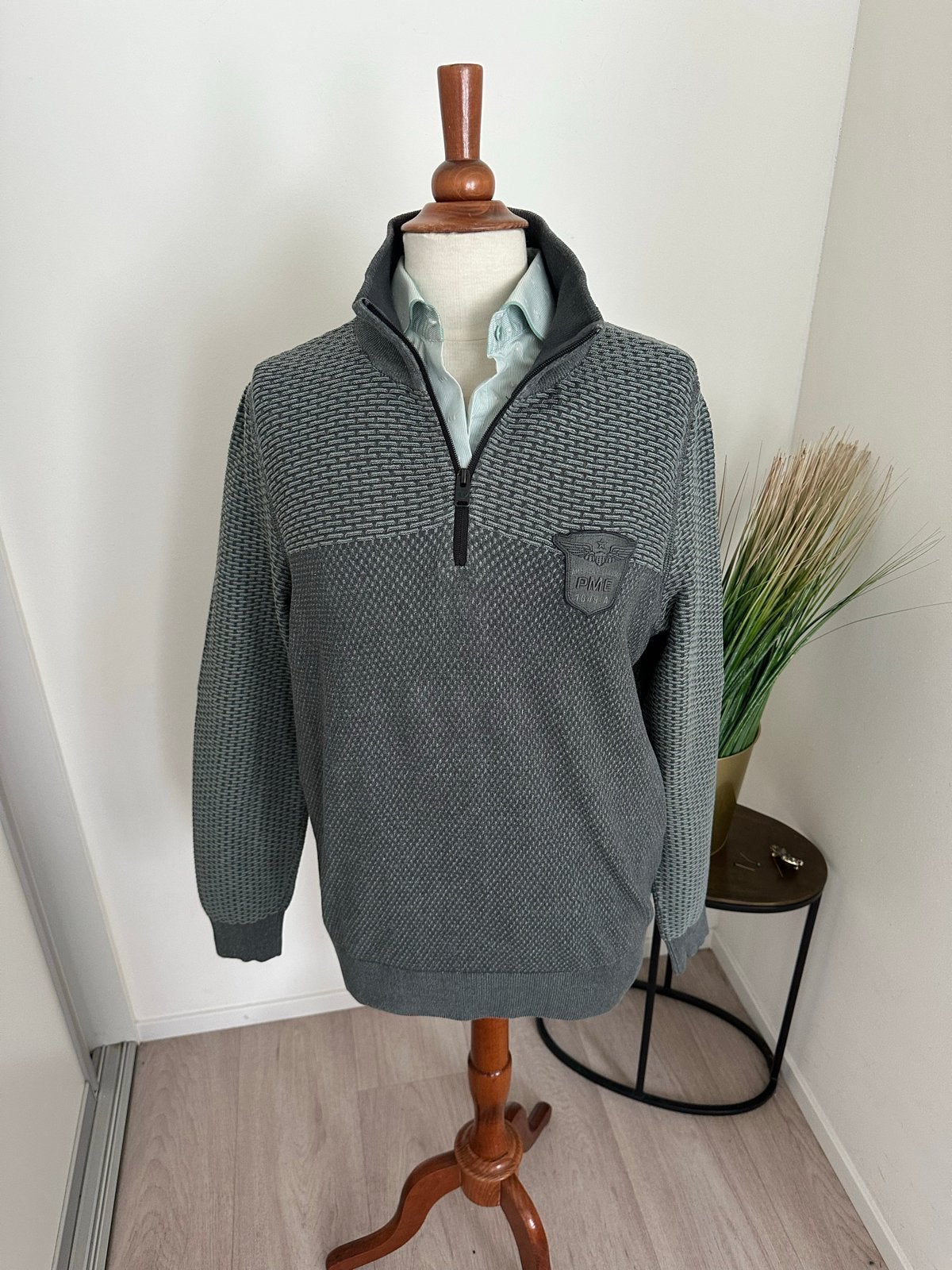 PME Legend Heren Trui - Maat M - Grijs/groen, Ophalen of Verzenden, Zo goed als nieuw, Maat 48/50 (M), Grijs