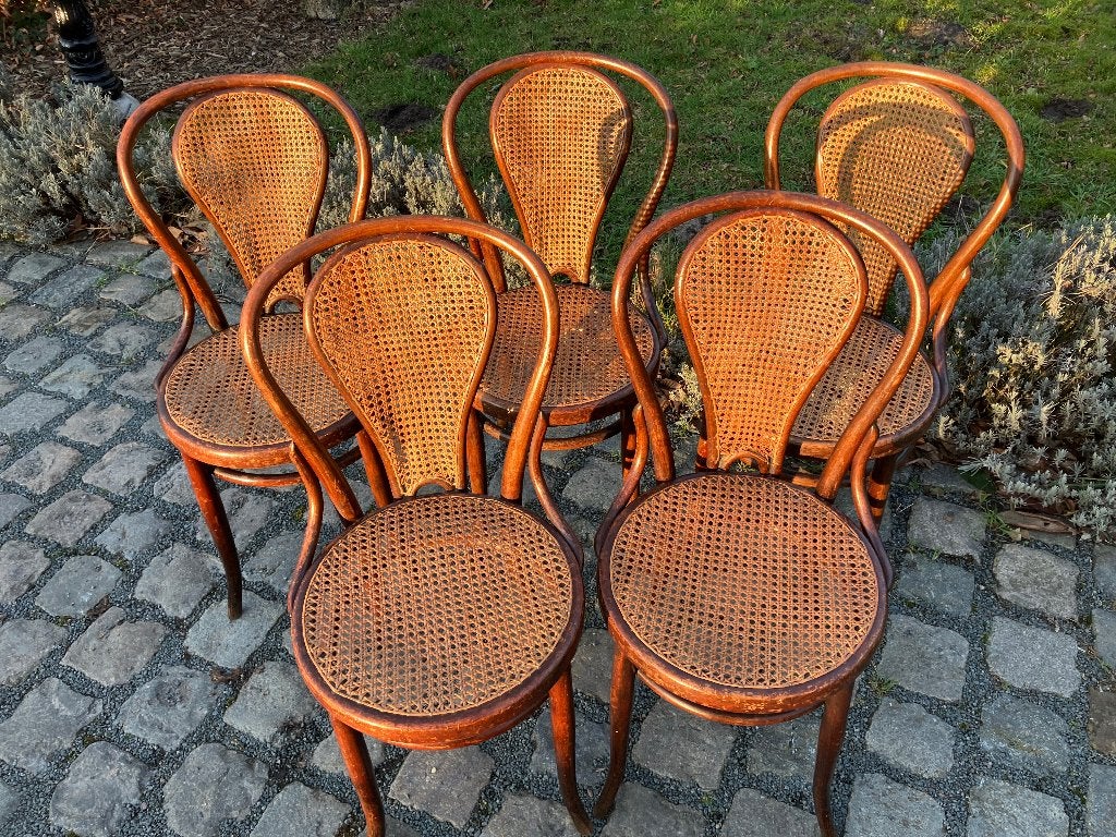 Originele Thonet stoelen uit 1920 ontwerp Josef Hoffmann !!!, Ophalen, Gebruikt, Bruin, Hout
