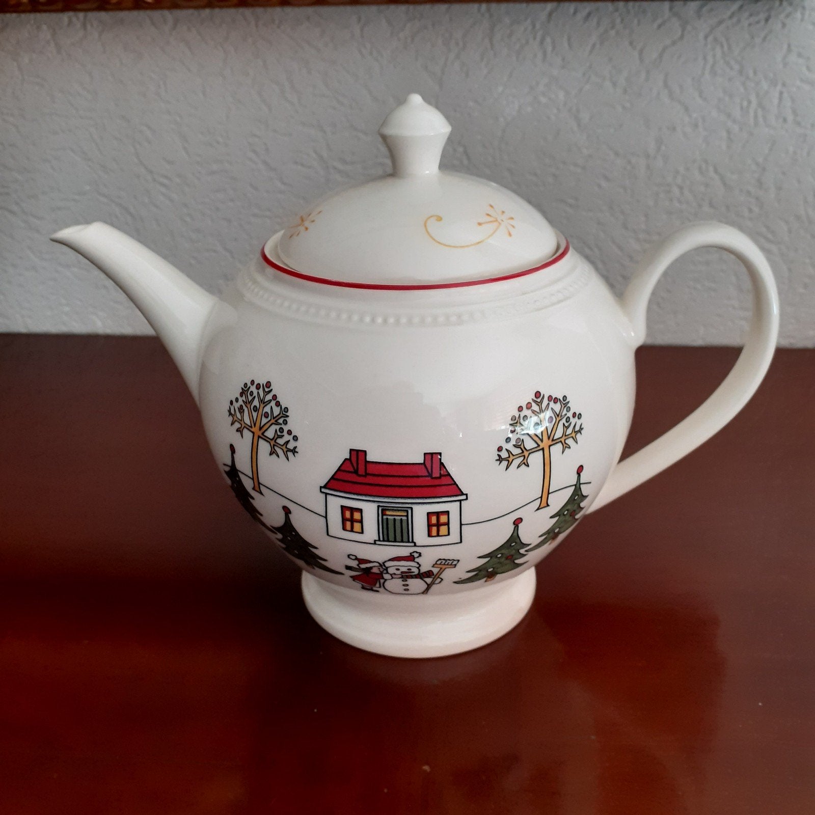 Wedgwood WINDSOR KERST  Theepot in uitstekende gave staat, Huis en Inrichting, Ophalen of Verzenden, Zo goed als nieuw, Theepot