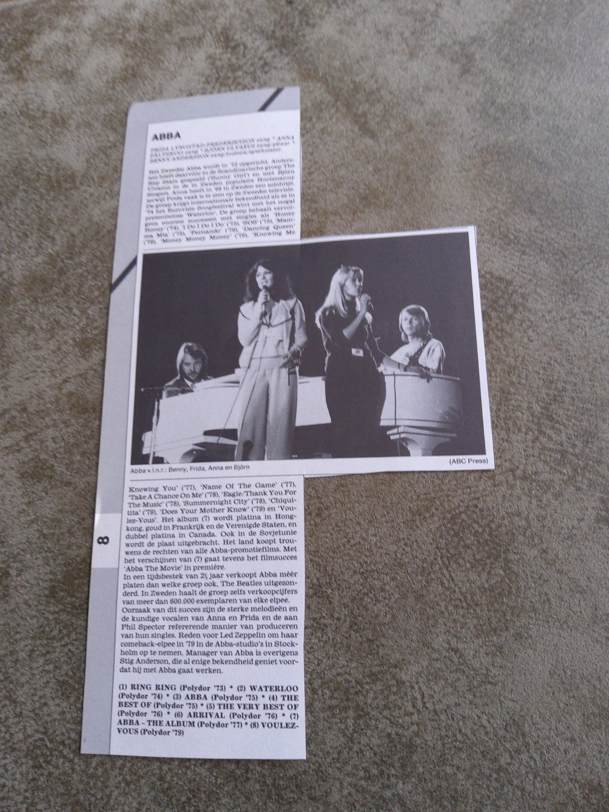 ABBA, Verzamelen, Ophalen of Verzenden