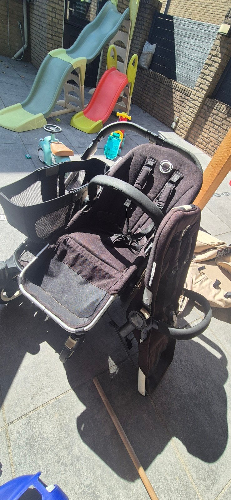 Bugaboo Donkey 2 Duo Kinderwagen - Compleet met accessoires, Gebruikt, Bugaboo, Verstelbare duwstang, Ophalen