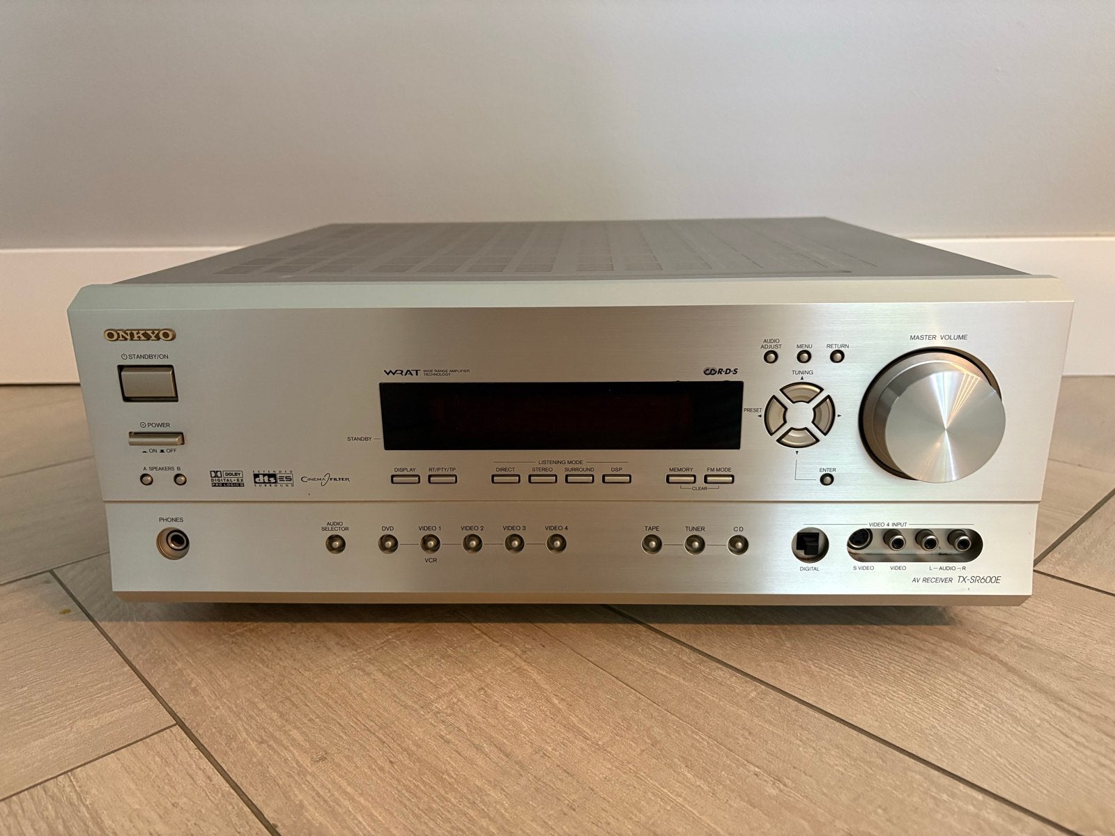 Onkyo TX-SR600E AV Receiver - Zilverkleurig, Ophalen, Gebruikt, 60 tot 120 watt, Onkyo