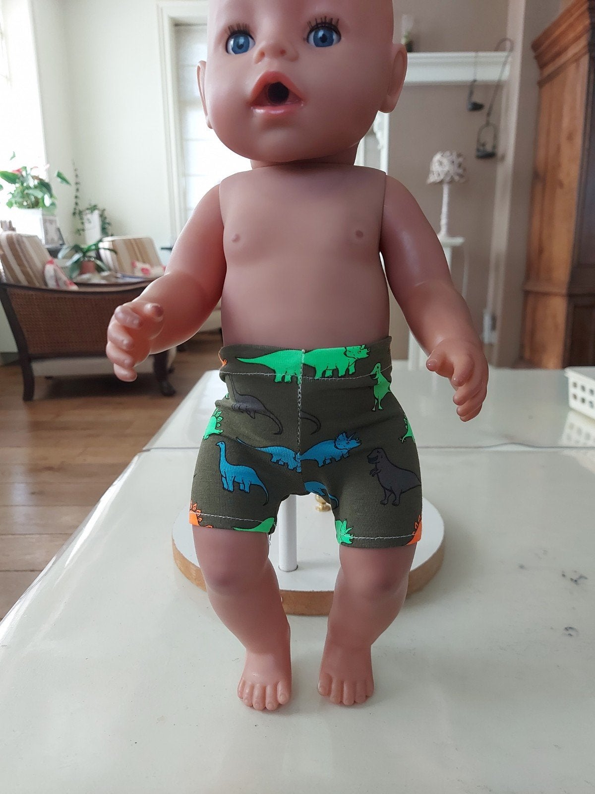 zwembroekje dinosaurus jongens baby born pop 43cm, Ophalen of Verzenden, Nieuw, Babypop