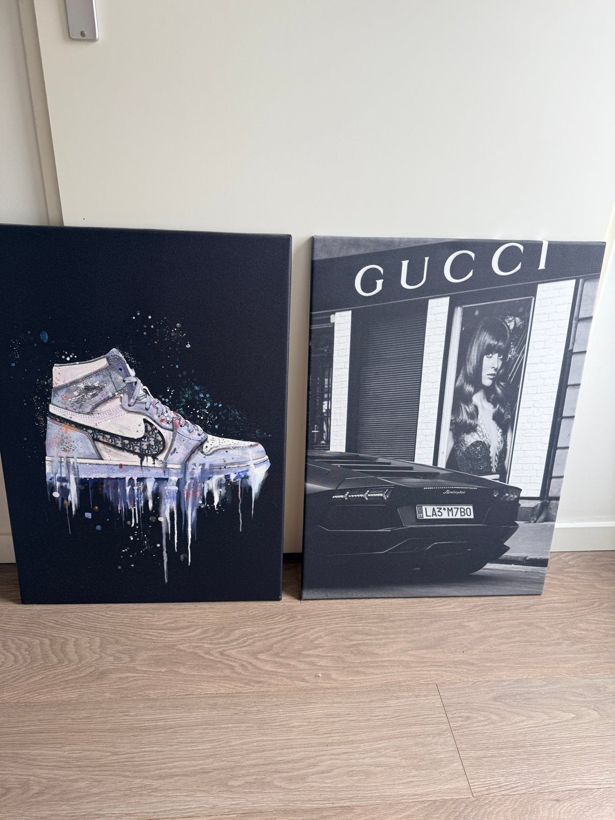 Wallfield Canvas doeken 50 x 70 cm Jordan Gucci, Ophalen, 50 – 75, 50 tot 75 cm, Print