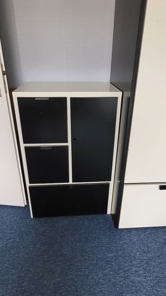 Opberg /ladenkastje Ikea Odda zwart-wit, Ophalen, Overige materialen, Gebruikt, 50 tot 100 cm