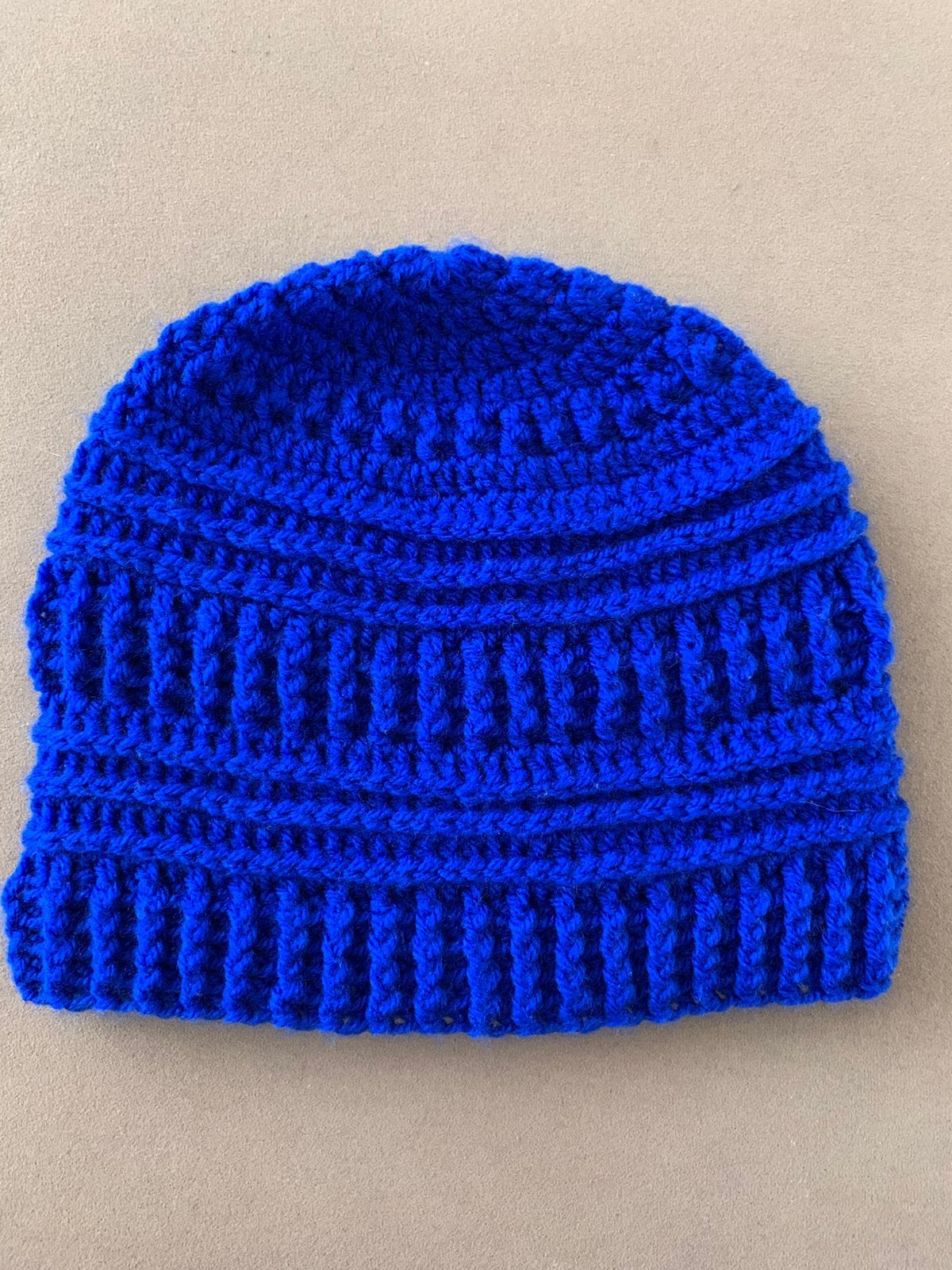 Winterhoed gebreide beanie muts kobalt blauw nieuw, Ophalen of Verzenden, Nieuw, Muts