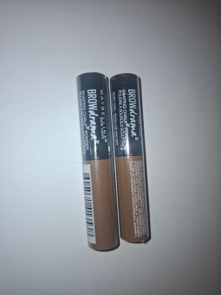 2 nieuwe Maybelline Brow Drama Shaping Chalk (advr 303, Ogen, Bruin, Nieuw, Ophalen of Verzenden