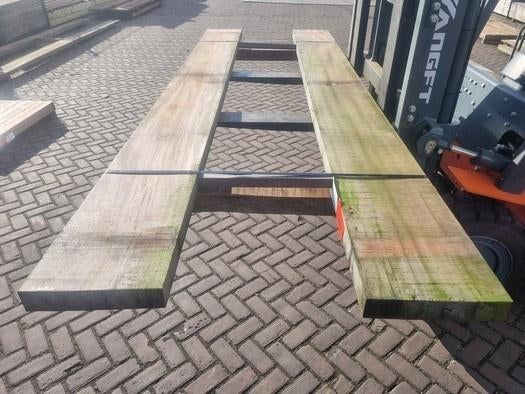 2 Hardhouten balken 6.0x30.0 cm / 3.00 m lang - nr: HB71, Tuin en Terras, Palen, Balken en Planken, Ophalen, Nieuw, Hardhout, 250 cm of meer