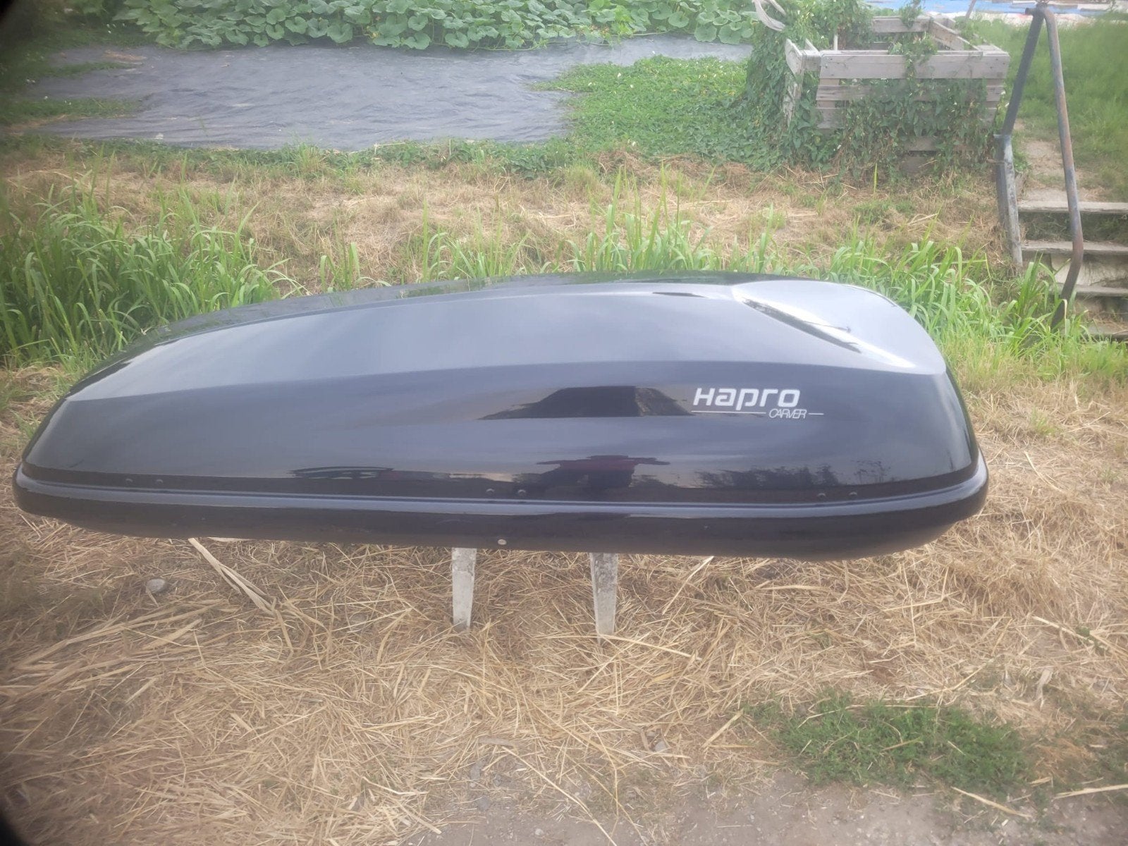 Dakkoffer merk hapro carver 6.5- black metallic/anthra, Ophalen, Zo goed als nieuw