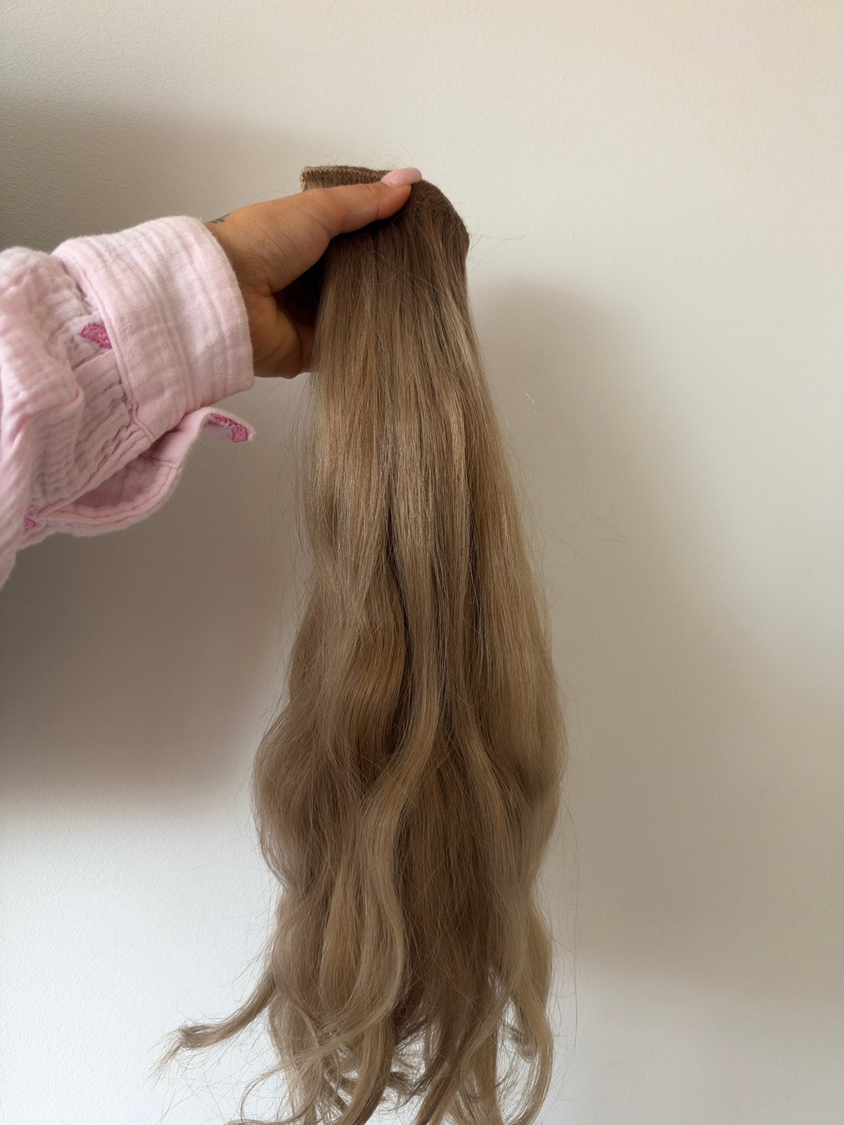 Clip in Haarextensions van zascha hair, Ophalen of Verzenden, Zo goed als nieuw, Pruik of Haarverlenging