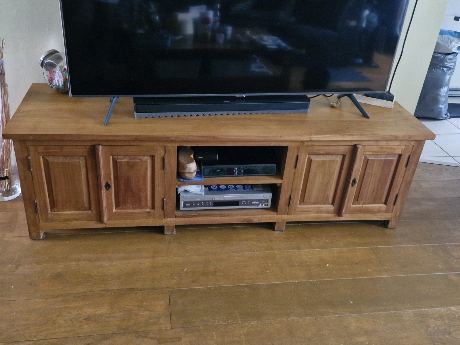 Lage dressoir, Huis en Inrichting, Ophalen, Gebruikt, 150 tot 200 cm, Teakhout