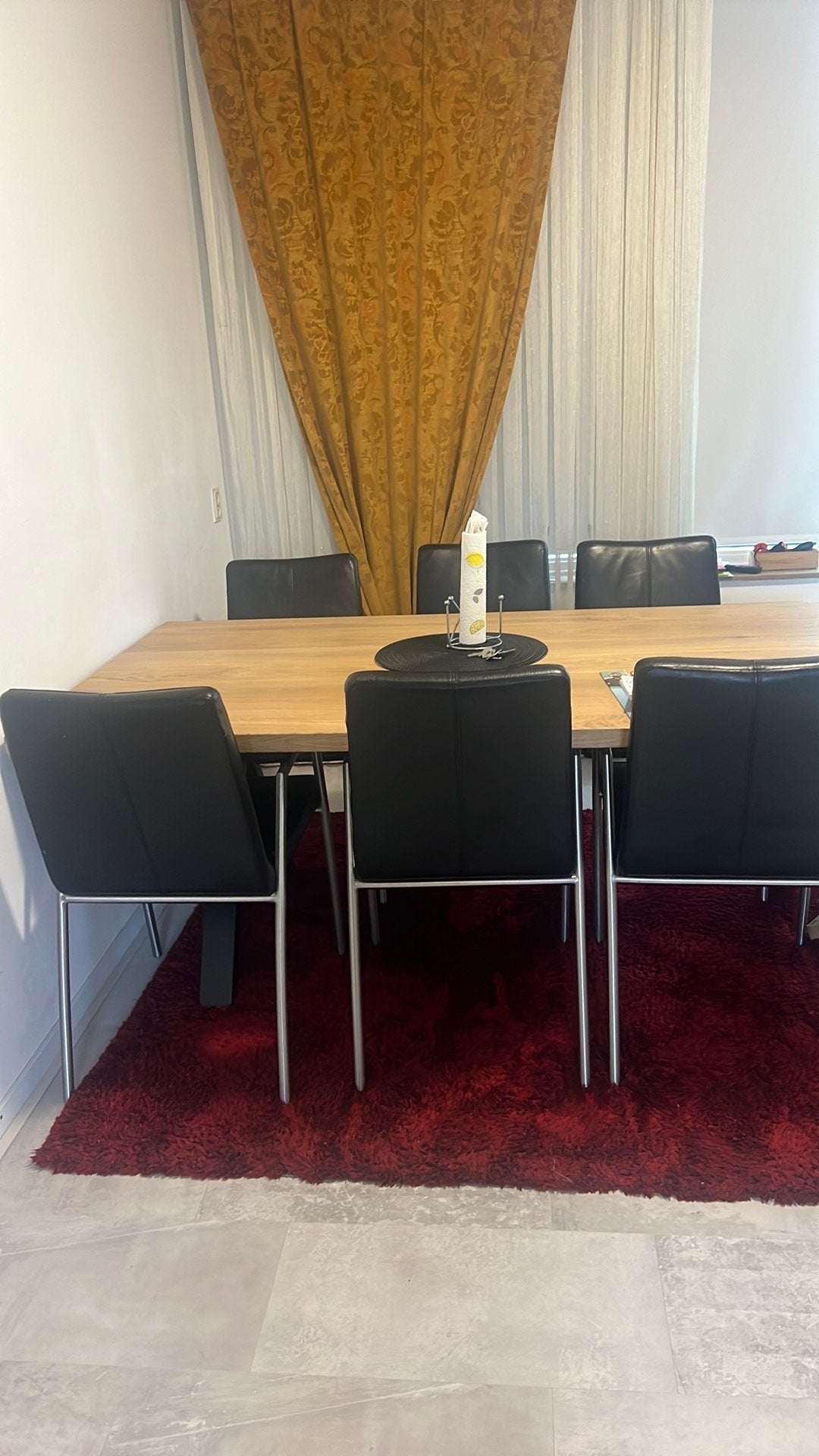 6 stoelen, Huis en Inrichting, Ophalen, Zwart, Leer, Zo goed als nieuw