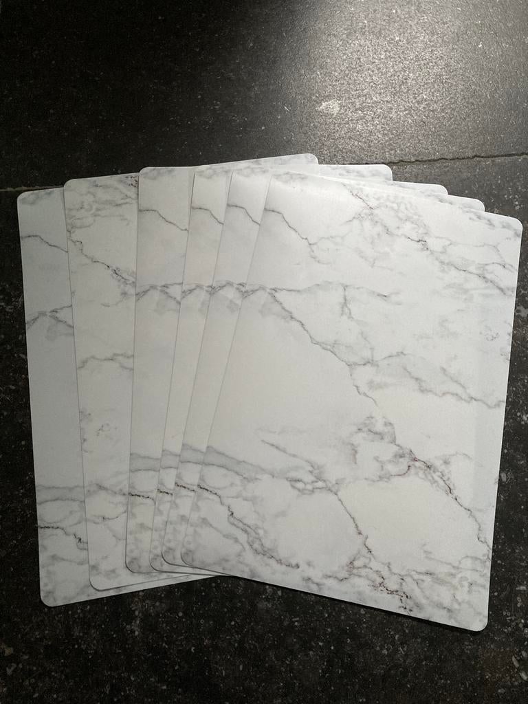 6 nieuwe placemats marmer design, Ophalen of Verzenden, Nieuw