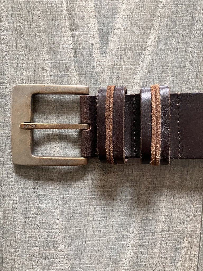 Lederen Esprit herenriem (95 cm x 5 cm) : NIEUW, 95 tot 105 cm, Bruin, Echt leder, Nieuw