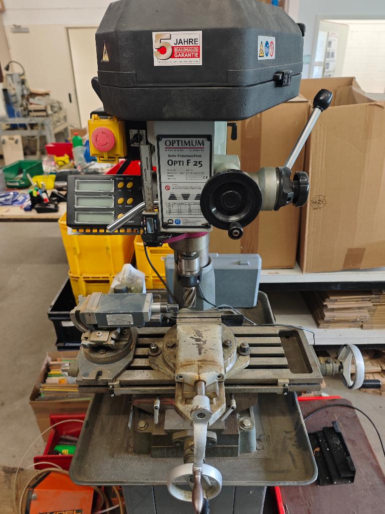 Optimum F25 Drilling and Milling Machine with Base, Ophalen, Gebruikt, Machine, Elektrisch
