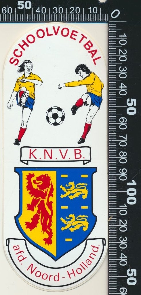 Sticker: KNVB - Schoolvoetbal Afdeling Noord Holland, Verzenden, Zo goed als nieuw, Sport