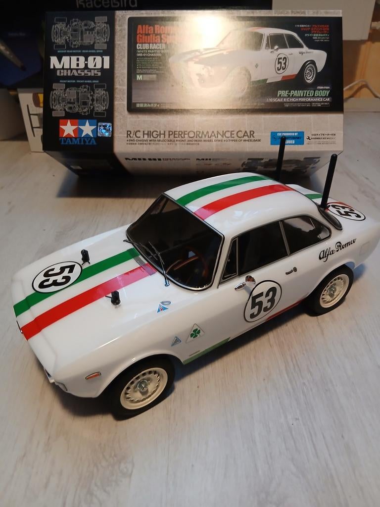 Tamiya 47501 Alfa Romeo Giulia Te Koop., Elektro, Nieuw, Ophalen of Verzenden, Schaal 1:10