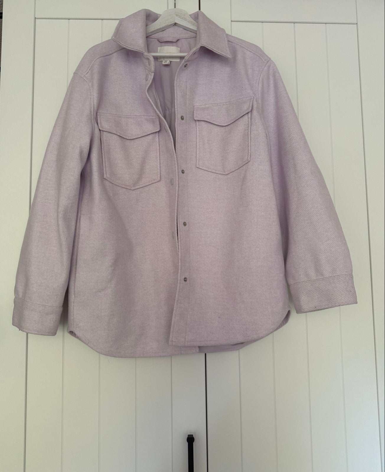 H&M, Lila blazer jas, gevoerd, maat M (valt ruim), Kleding | Dames, Ophalen of Verzenden, Zo goed als nieuw, Maat 38/40 (M), Paars