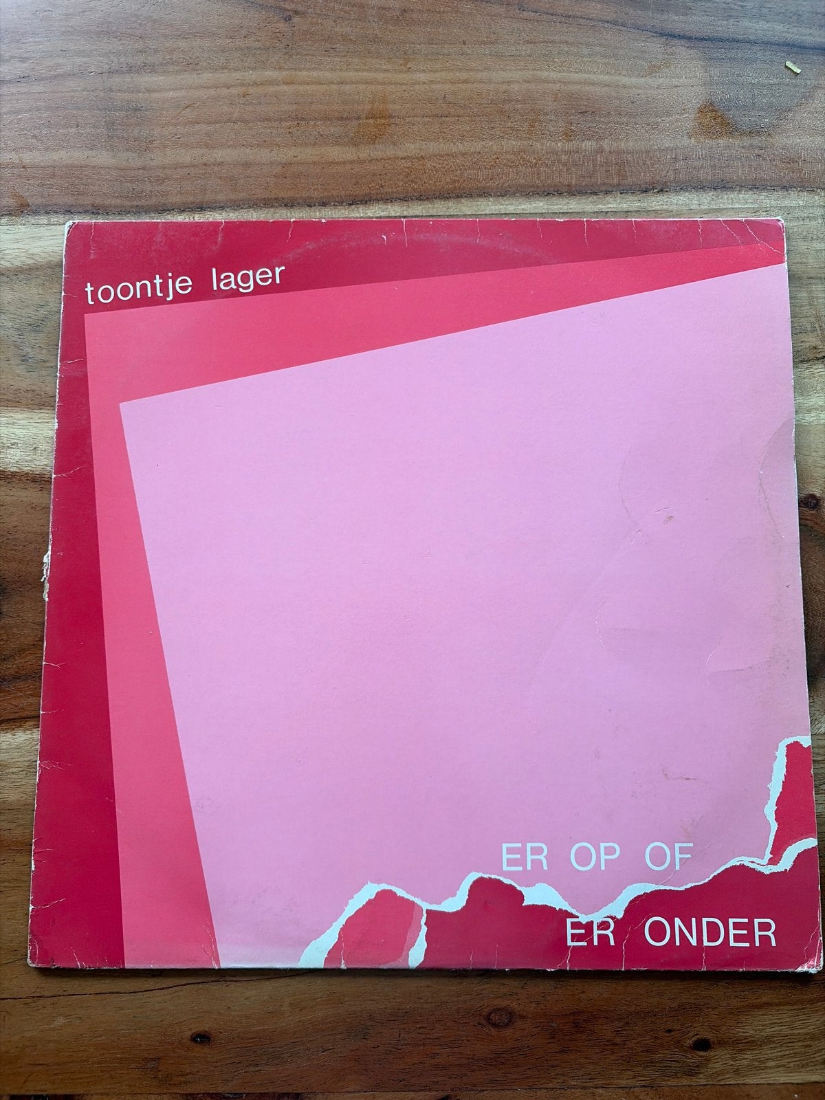 Toontje Lager - Er Op Of Er Onder LP (1982), LP, Gebruikt, Pop, Ophalen of Verzenden