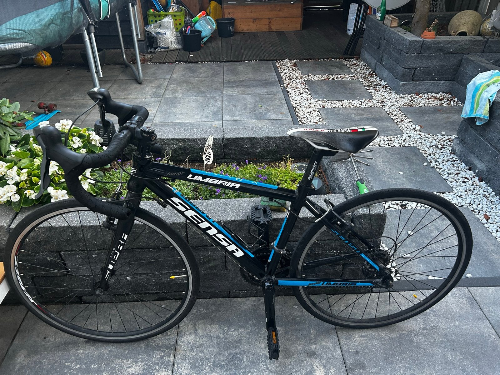 Sensa Umbria Junior racefiets - Zwart/Blauw, Gebruikt, Aluminium, Minder dan 49 cm, Overige maten