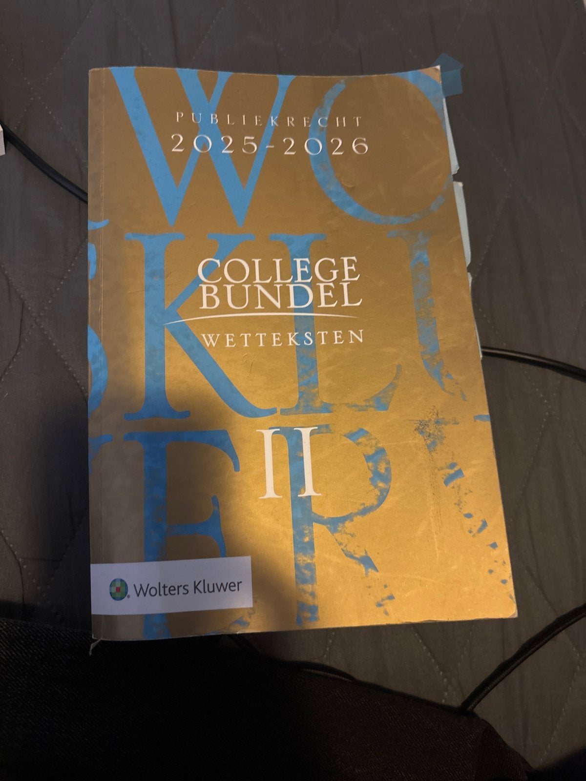 Collegebundel Publiekrecht 2025-2026 Wolters Kluwer, Ophalen of Verzenden, Gamma, Zo goed als nieuw, Overige niveaus