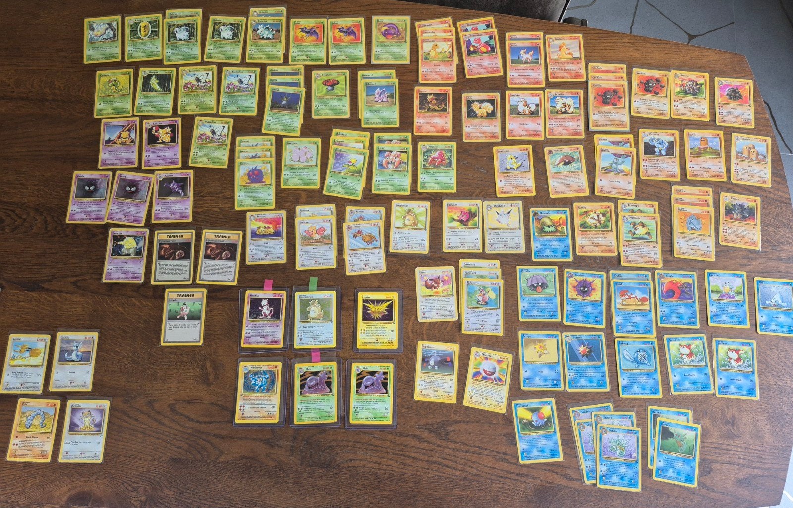 100+ Pokémon kaarten Base, Fossil, Jungle (incl. Holo's), Ophalen of Verzenden, Gebruikt, Meerdere kaarten, Foil