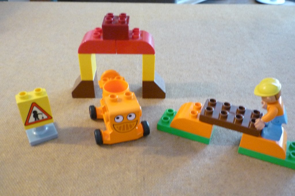 Duplo 3292 Bob de Bouwer '' DIZZY'S BRIDGE SET '' ., Ophalen, Gebruikt, Compleet, Duplo