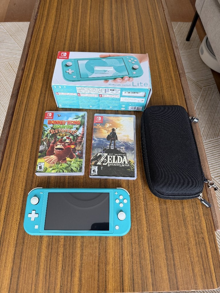 nintendo switch lite, Spelcomputers en Games, Spelcomputers | Nintendo Switch Lite, Ophalen, Turquoise, Nieuw