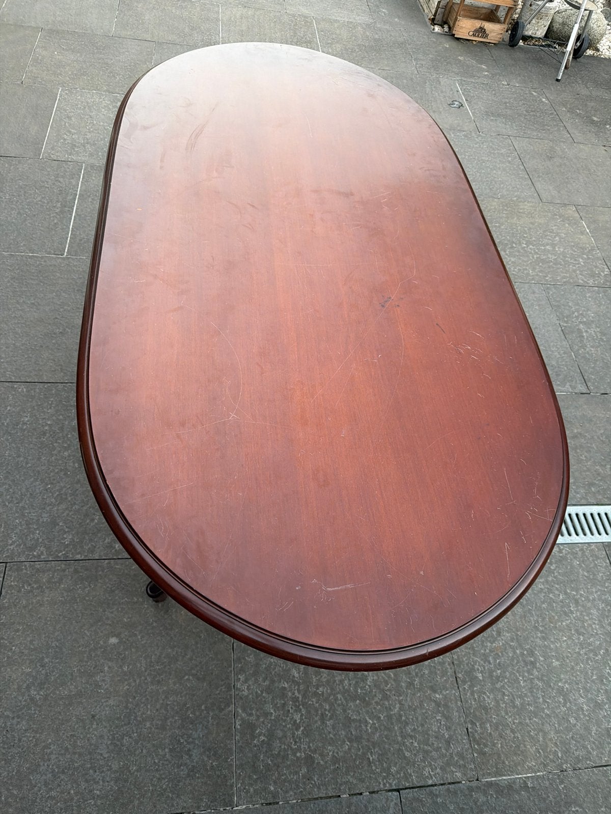 Noten eettafel 185x95x79cm, Ophalen, Gebruikt, 50 tot 100 cm, 150 tot 200 cm