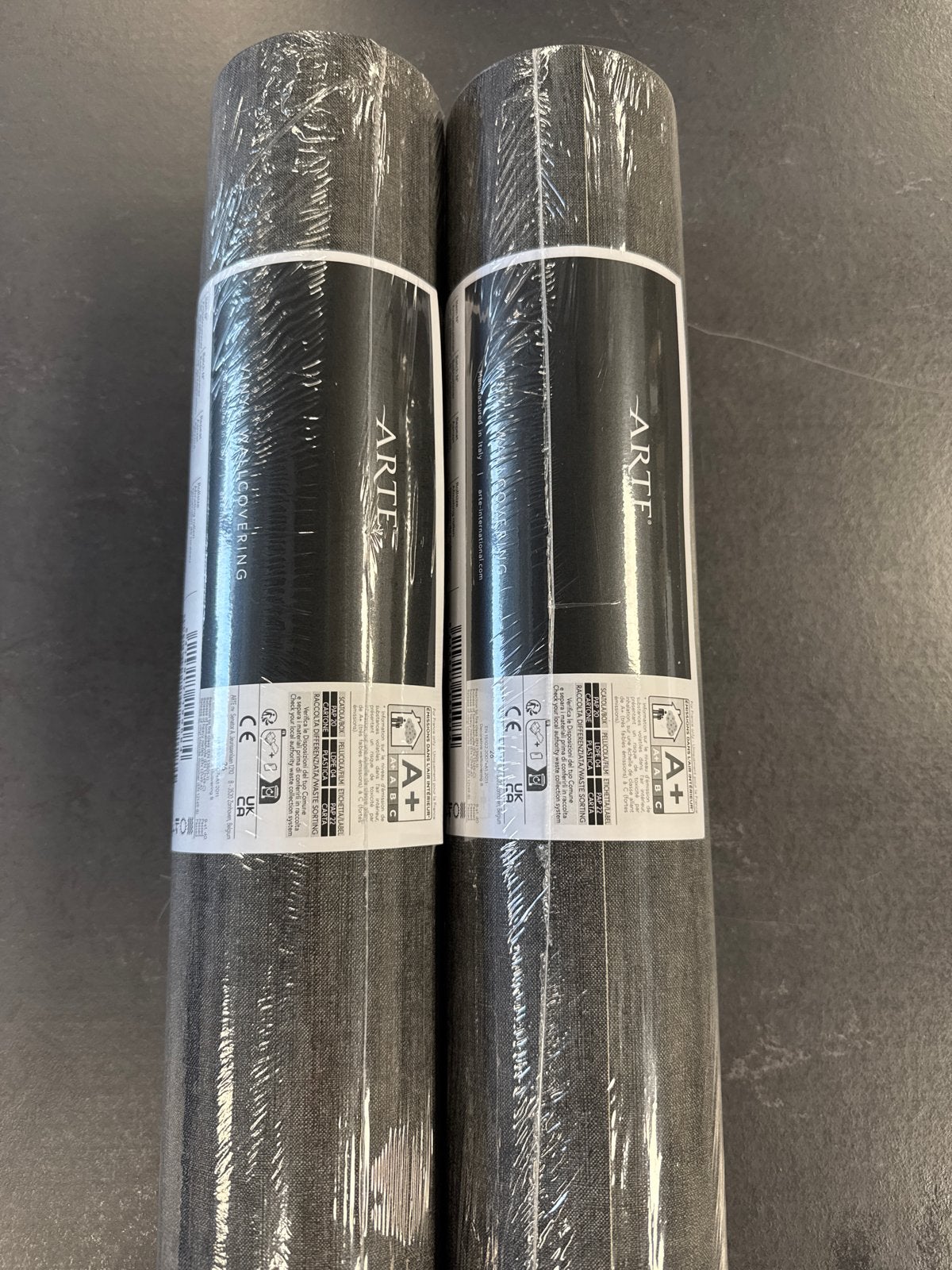 Arte Canvas Behang - 2 rollen - Kleur Chimney, Ophalen, Grijs