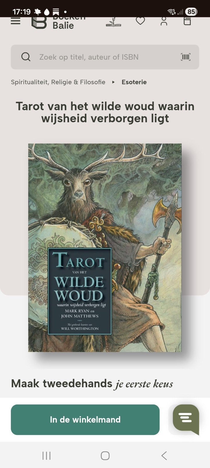 Tarot van het Wilde Woud: Wijsheid Verborgen, Ophalen of Verzenden, Tarot of Kaarten leggen, Overige typen